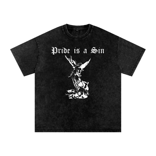 St. Michael the Archangel - Pride is a Sin Oversize T-Shirt - Black